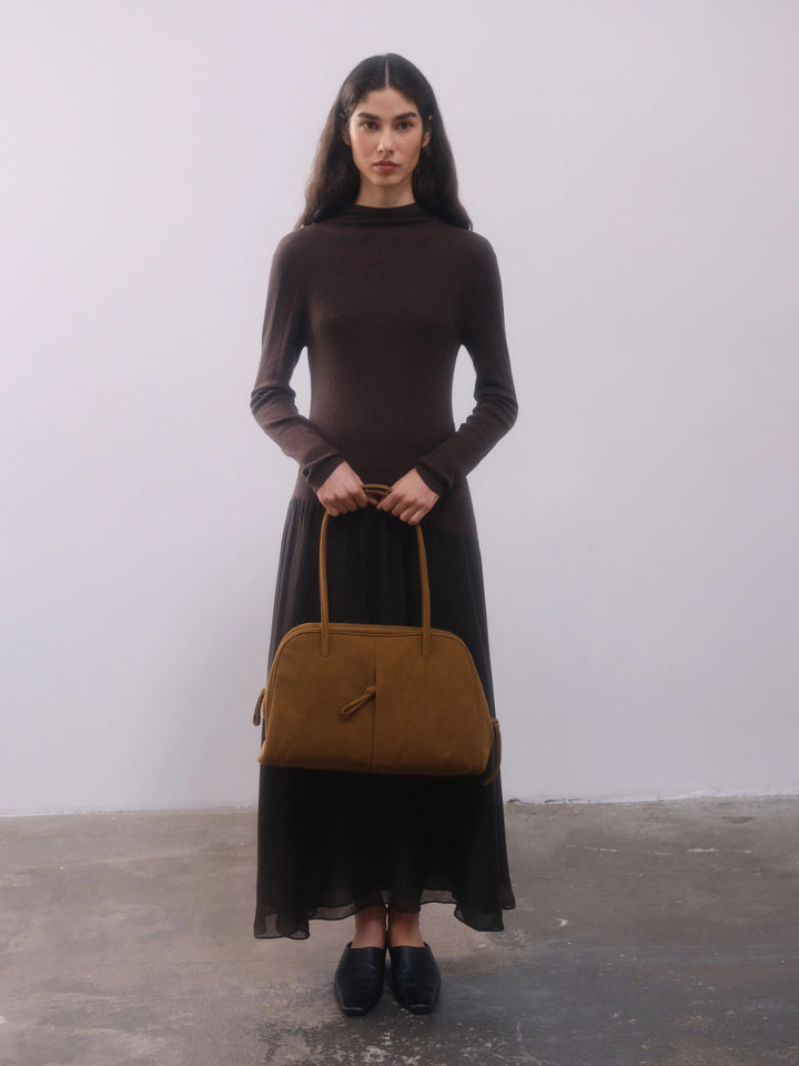 Brooklyn Bag | Suede Brown