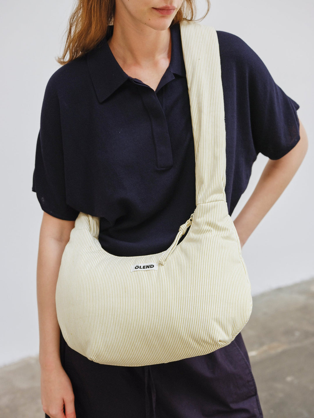Capri Bag | Cotton Lime Stripe