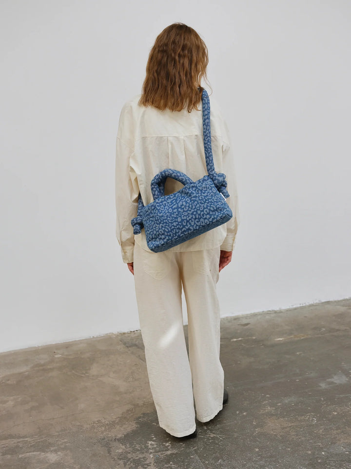 MiniOna Soft Bag | Leopard Denim