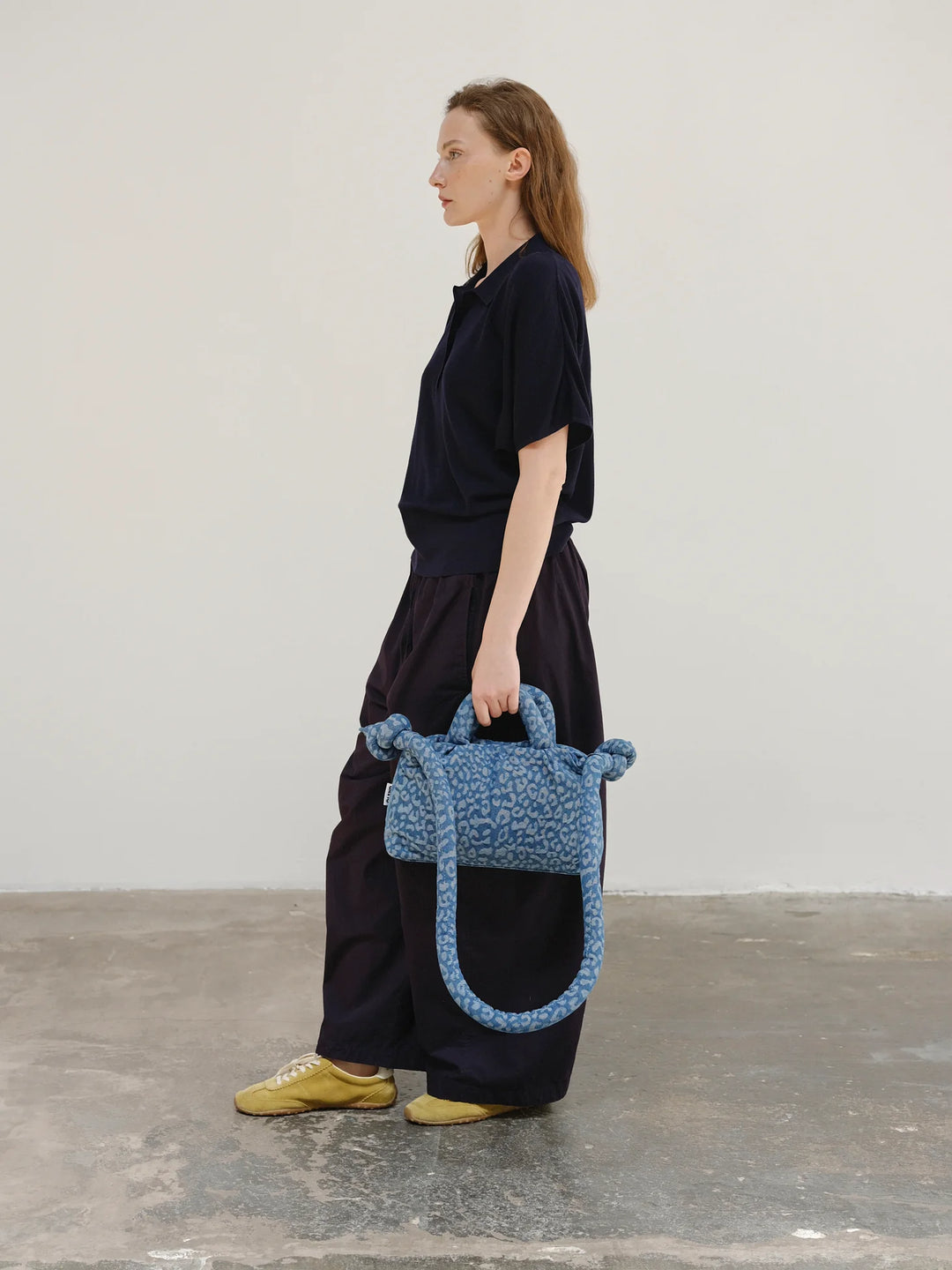 MiniOna Soft Bag | Leopard Denim