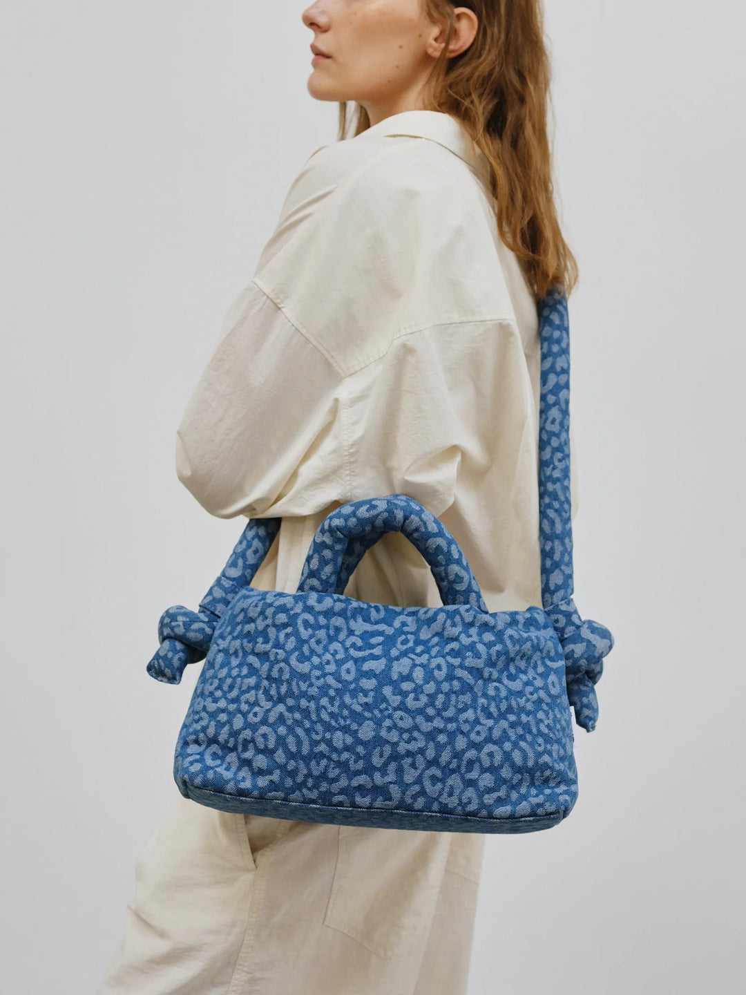 MiniOna Soft Bag | Leopard Denim