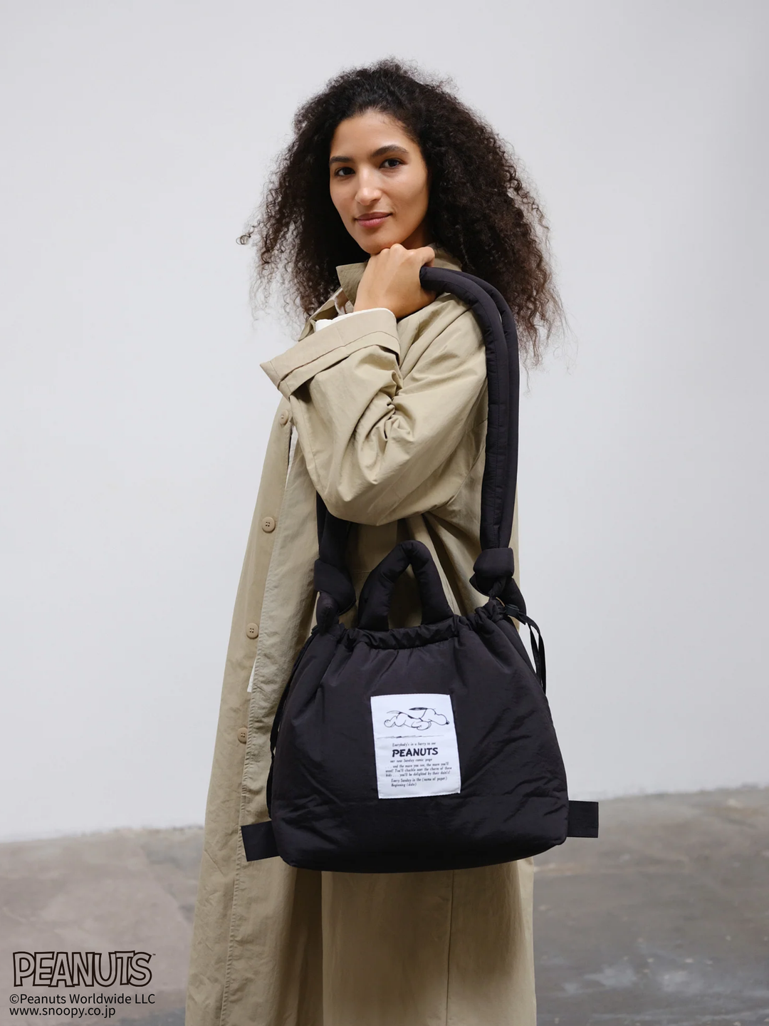 Ona Soft Bag | Peanuts - Black