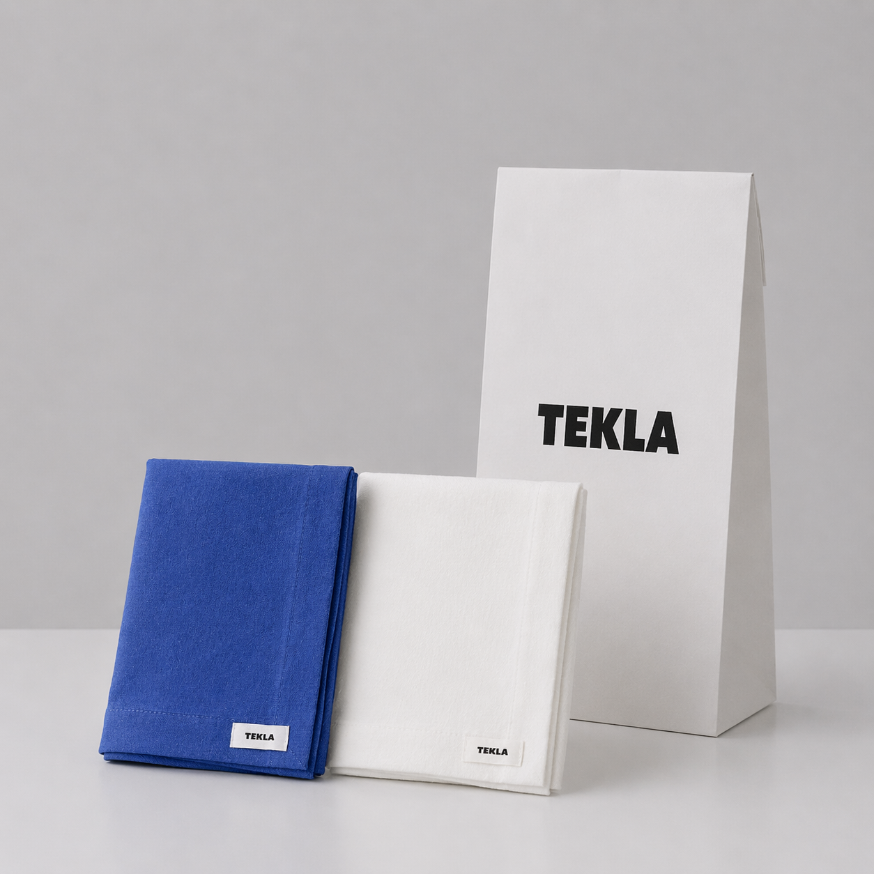 TEKLA タオルセット TEKLA テクラ ハンドタオルセット 30×30（Ivory・Clear Blue Stripes