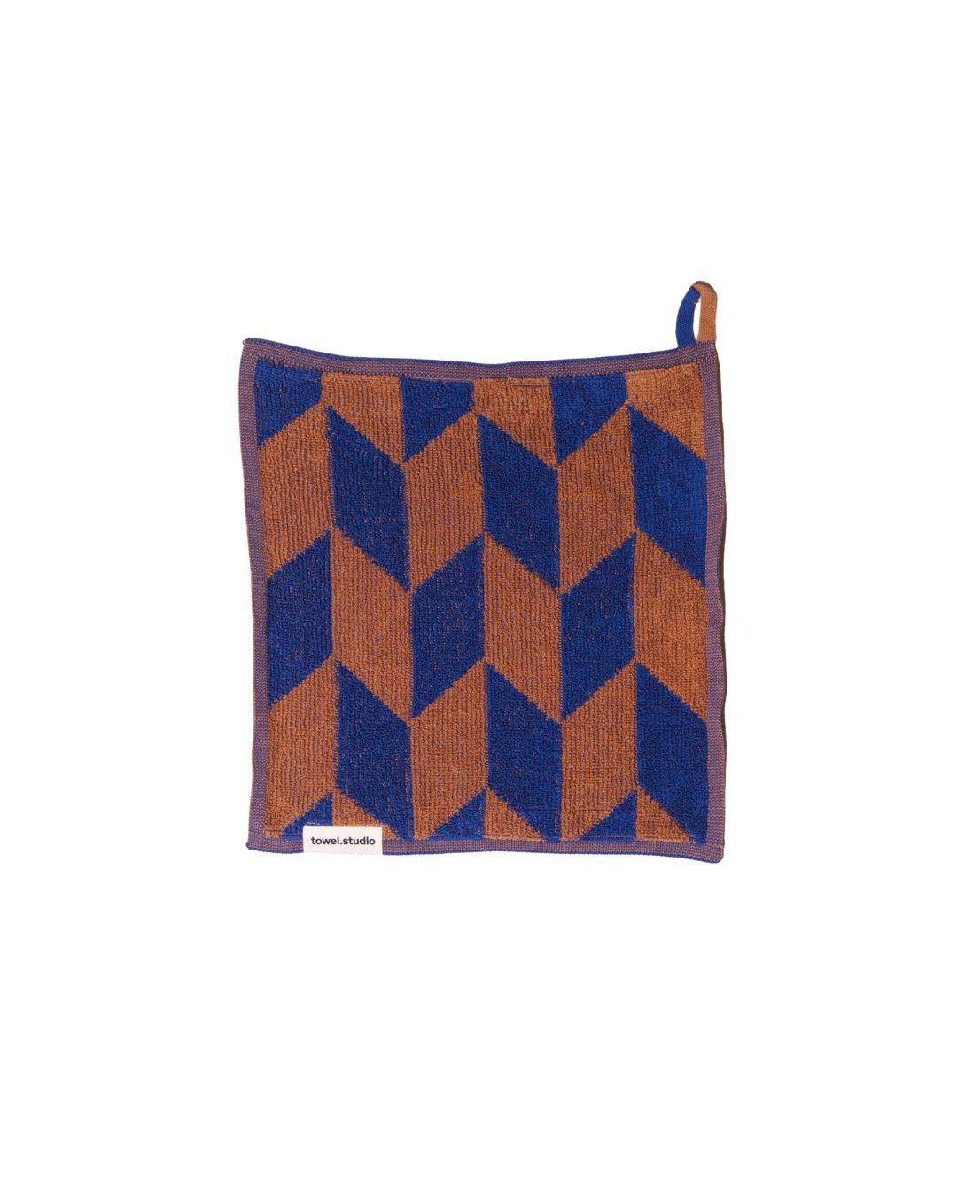 Arrow Tail ハンドタオル 30×30 | Azure & Chestnut