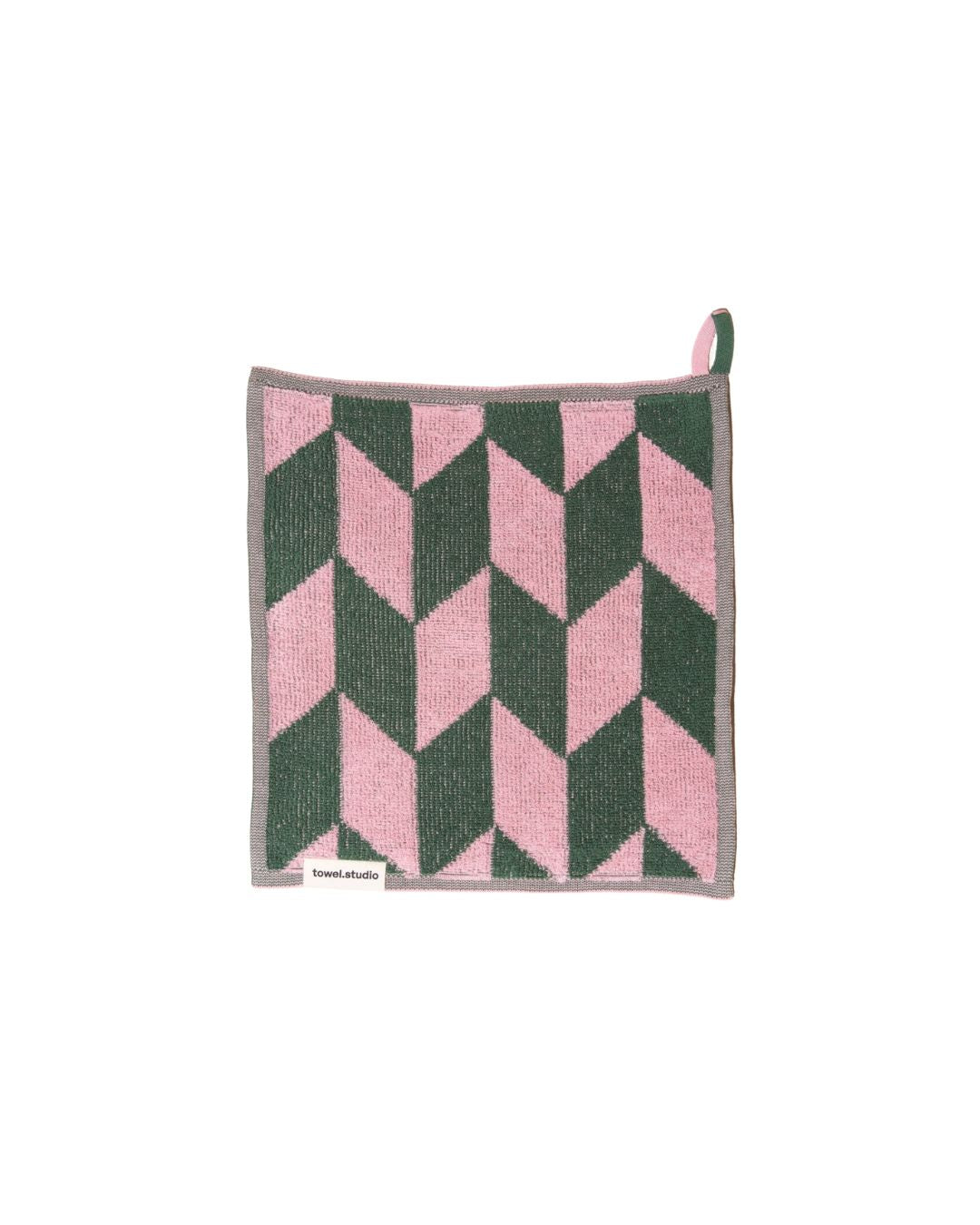 Arrow Tail ハンドタオル 30×30 | Pink & Green