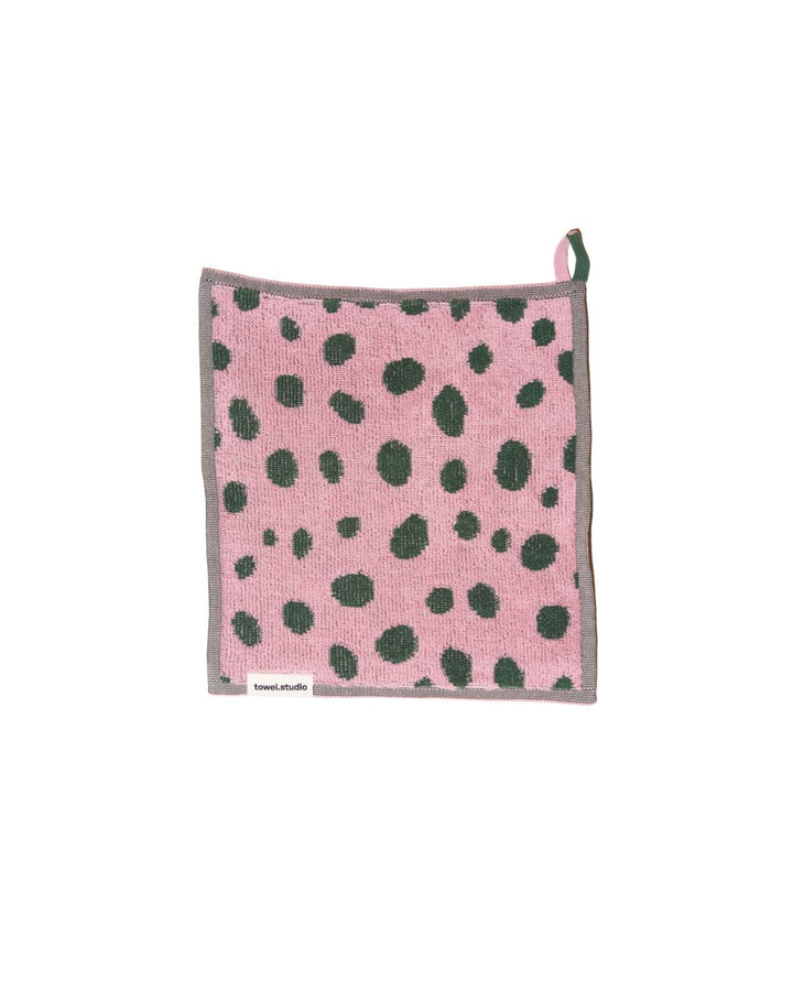 Pebble ハンドタオル 30×30 | Pink & Green
