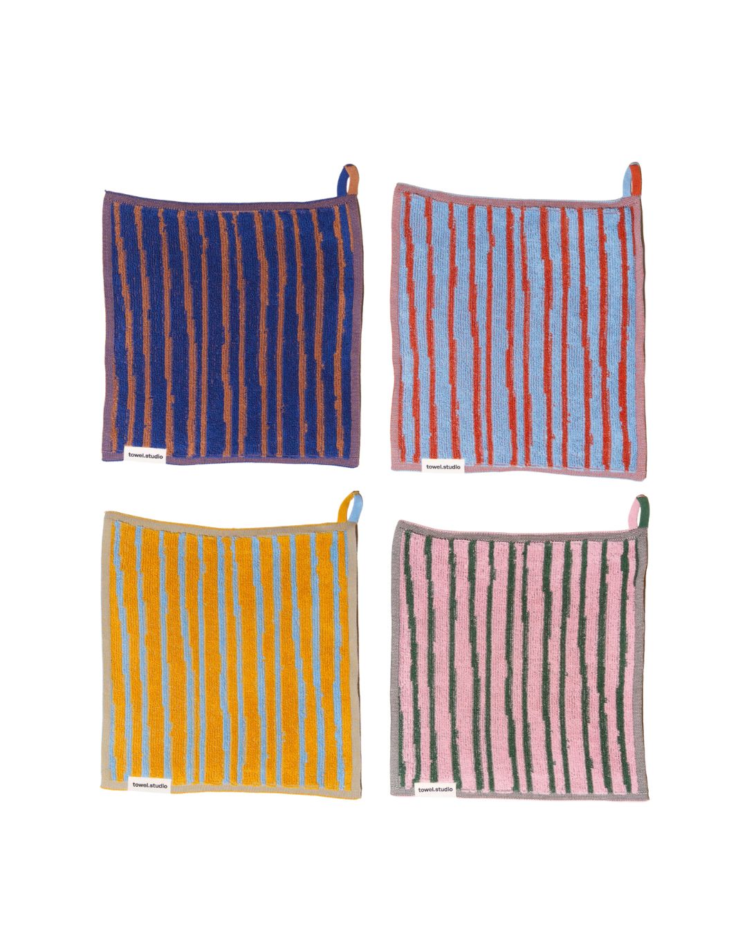 towel.studio タオルスタジオ Stripe ハンドタオル 30×30 | Pink