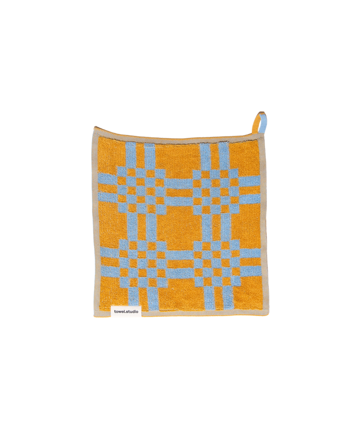 Weave ハンドタオル 30×30 | Caramel & Sky