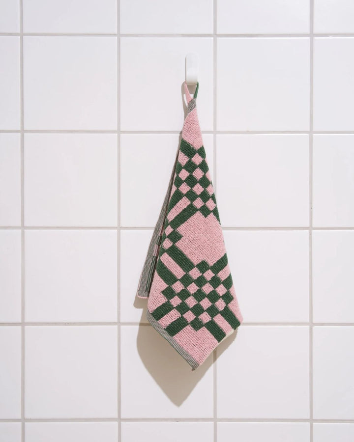 Weave ハンドタオル 30×30 | Pink & Green