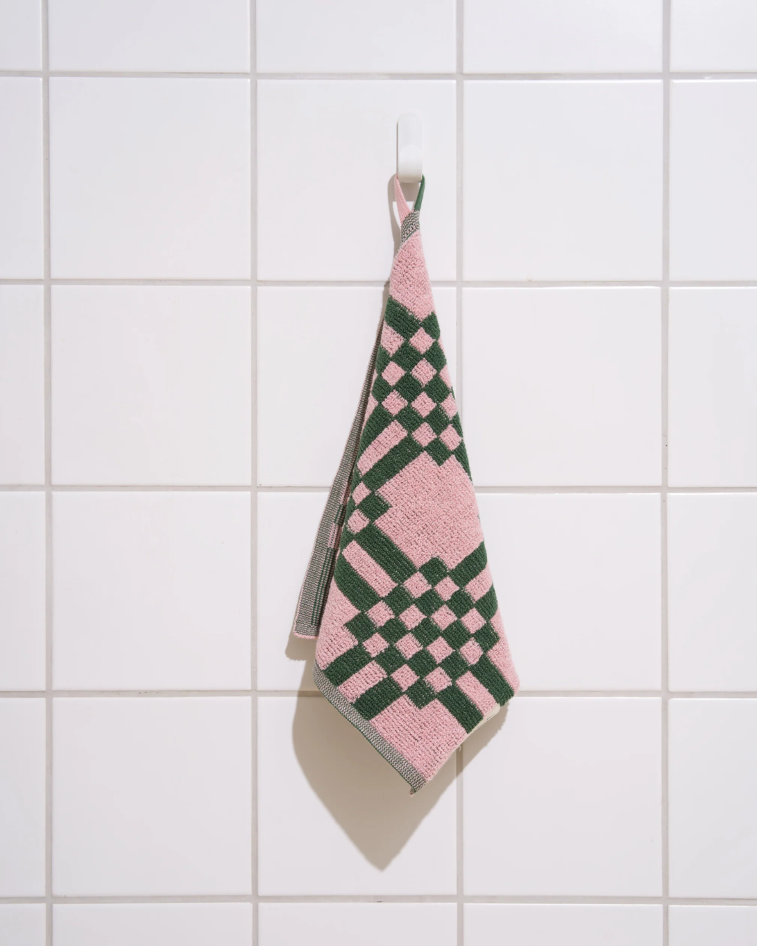 Weave ハンドタオル 30×30 | Pink & Green